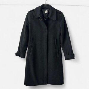 Women Black Wool Blend Coat Old Navy‎ Small